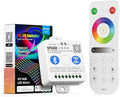 BTF-LIGHTING SP530E WiFi Alexa Bluetooth Controllers 4 Zones 2.4GHz RF RB3 Remote Kit Support FCOB COB SMD PWM or SPI RGB RGBW LED Strip WS2811 WS2812B WS2814 WS2815 SK6812 IC etc DC5V DC12V DC24V
