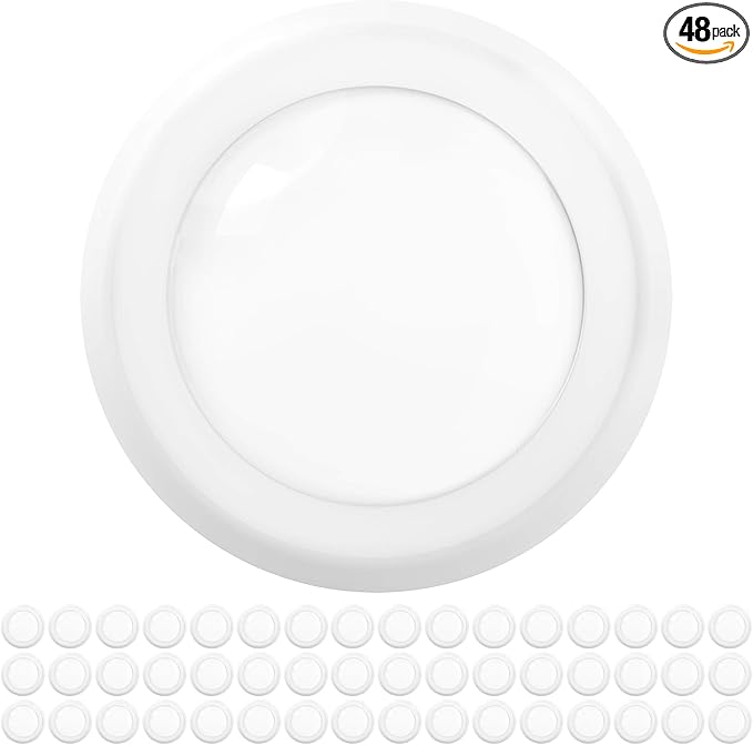Sunco 48 Pack LED Disc Lights Ceiling 6 Inch, Flush Mount Disk Light, Recessed Can Lighting, 1050 LM, 15W (75W Equivalent), 4000K Cool White, Dimmable, Damp Rated ETL.