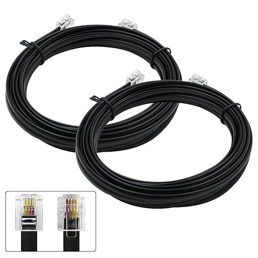 Phone Cable 15 Feet Telephone Line Cord by XANHAM