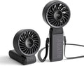 JISULIFE Handheld Fan Life7 – Ultimate Flexibility: High-Power Motor, LED Display, 13 Hrs Cooling, 3600mAh Rechargeable, 5-Speed, Foldable Design, 3-IN-1 Portable Fan for Travel Cruise Beach(Black)