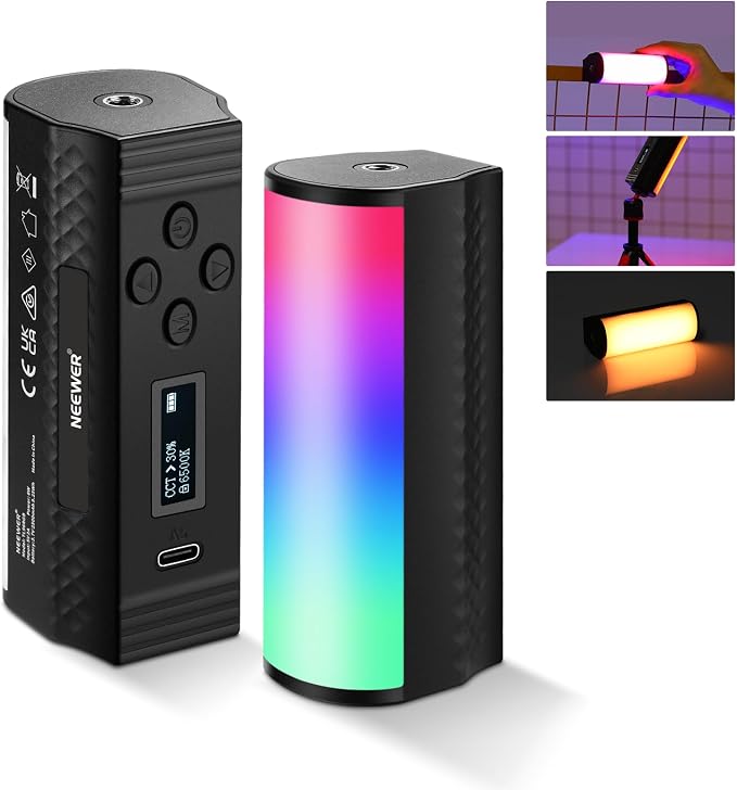 NEEWER Basic Magnetic Handheld Light Wand, 360° Full RGB Mini LED Video Light by Neewer