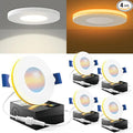 Sunco 3 Inch LED Recessed Slim Down Light for Indoor Ceiling Fixture Home Living Room Bedroom, 6W 500 Lumens, Selectable CCT 2700K/3000K/4000K/5000K/6000K, 0-10V Dimmable, AC120V 4 Pack.