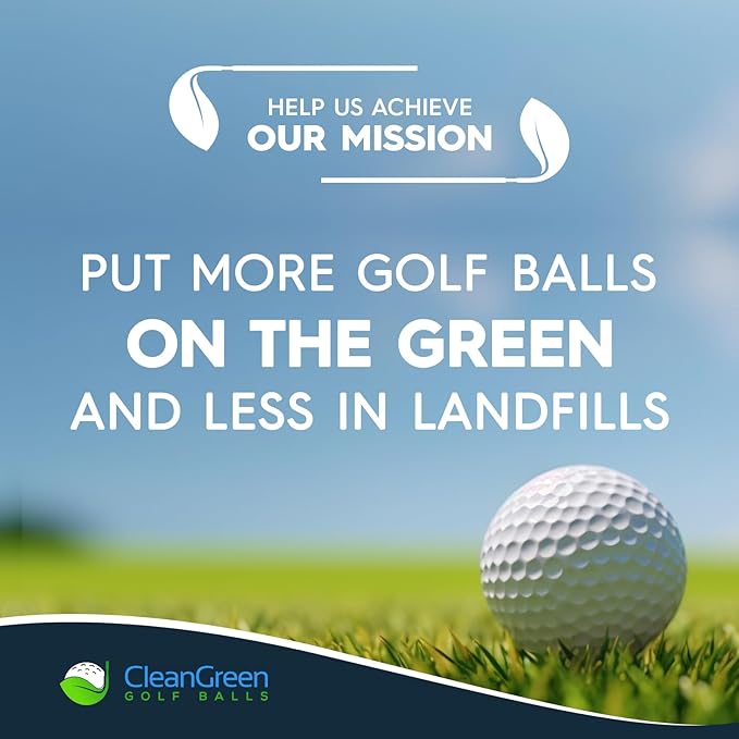 Clean Green Recycled Golf Balls - 48 Pack for Titleist AVX - Used, Bulk with Mesh Bag - White & Yellow