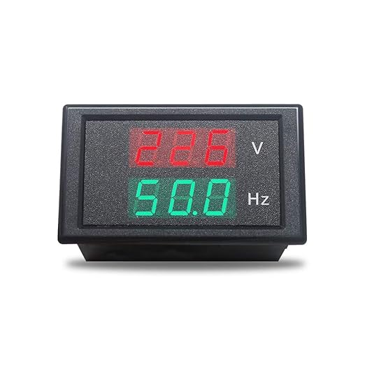 KETOTEK Digital AC Voltmeter Panel Mounting Meter AC80-300V Frequency Counter 45.0-65.0 HZ LED Display Voltage Volt Frequency Meter Tester Gauge