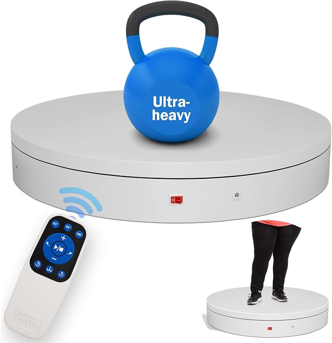 19.7In Remote Large Motorized electric turntable Rotating platform Photography by ComXim