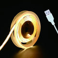 UVTaoYuan Short Led Strip Lights 5V USB LEDs Display Cabinet Lighting COB LED Strip Light 3000K Warm White Not Dimmable Flexible Small led Lights for DIY Home LED TV Lights Indoor Use (3.28FT/1M)