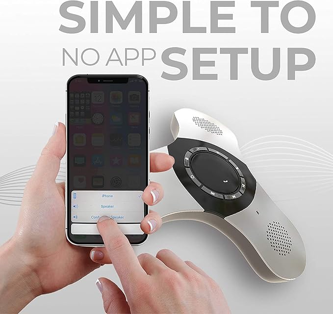 Skywin Bluetooth Conference Speaker with Microphone, 2 Pack Portable Wireless Speaker for Office Desk, Computer, and Laptop, Bluetooth Microphone for Conference Room, and PC, Smart Speakerphone