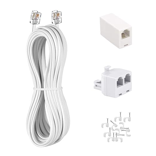 Phone Cord 50FT, Landline Telephone Cable by KINXIYU