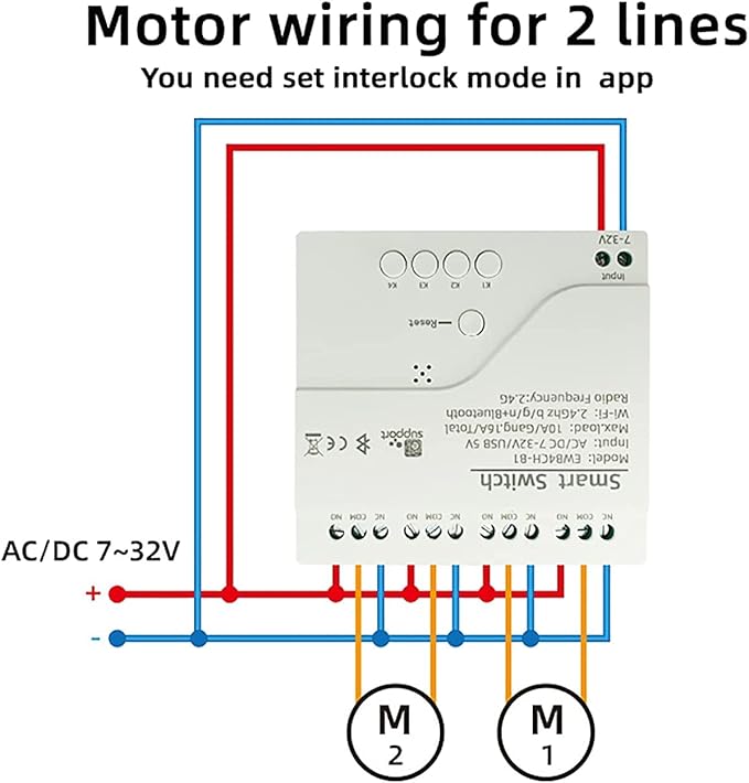 Newgoal 4 Channel Smart WiFi Relay Switching Module USB 5V/AC85V-250V, Supports Bluetooth Control, eWeLink App Remote Control, for Alexa Google Home