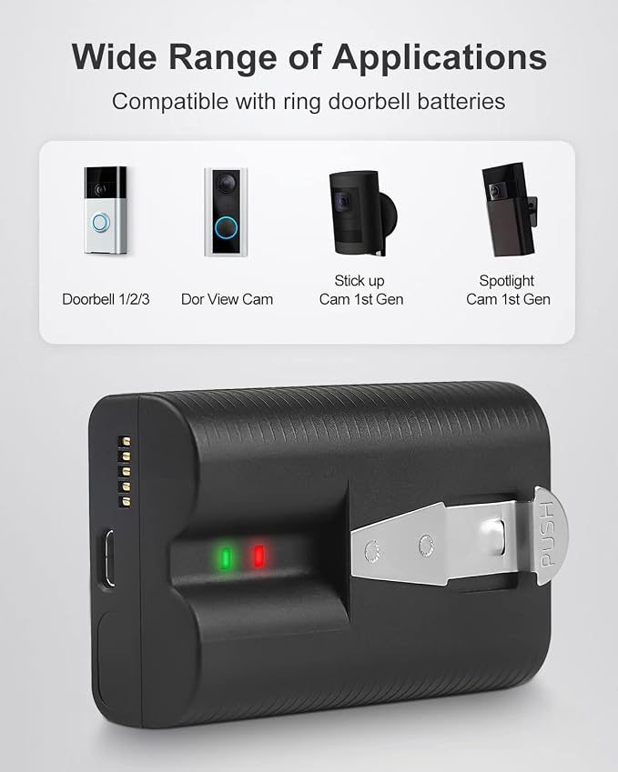 4Pack Replacement for Ring Battery Compatible - Image 5