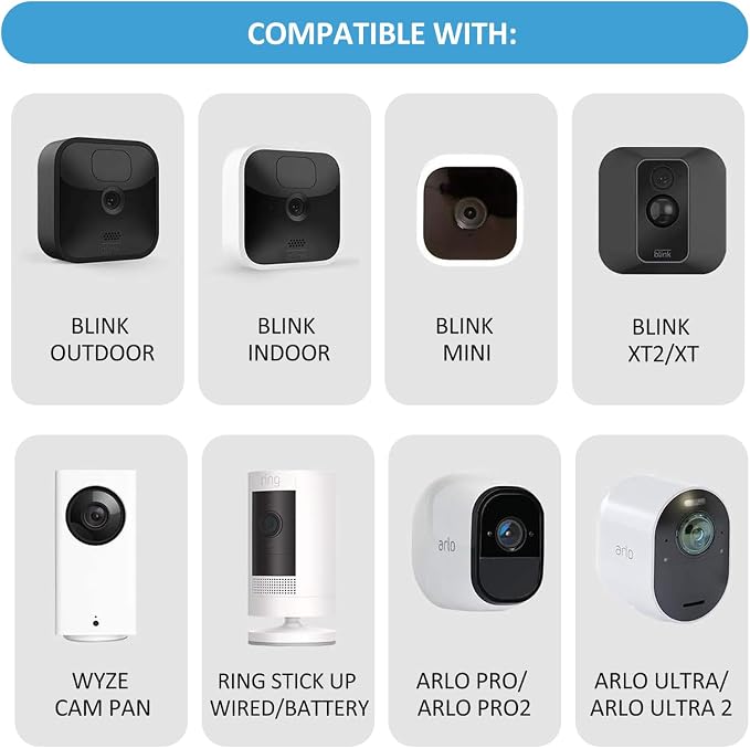 Blink Outdoor Camera Mount, 360 Degree Adjustable Indoor/Outdoor Wall Mount - Image 2