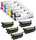 CS Replacement Toner Cartridge Compatible with HP 654X / 654A CF330X Black CF331A Cyan CF333A Magenta CF332A Yellow Color Enterprise M651dn M651n M651xh M680dn M680f 5 Color Set