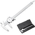 HDLNKAK Dial Caliper Shockproof Dial Caliper Precision Caliper with Watch 0-9" Range, 0.001” Resolution 6 Inch with 0.001" Precision Calipers 4-Way Measurement with Plastic Case