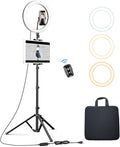 Elitehood 12’’ Ring Light with Tripod Stand & iPad/Phone Holder, Dimmable by Builtyourelitelive
