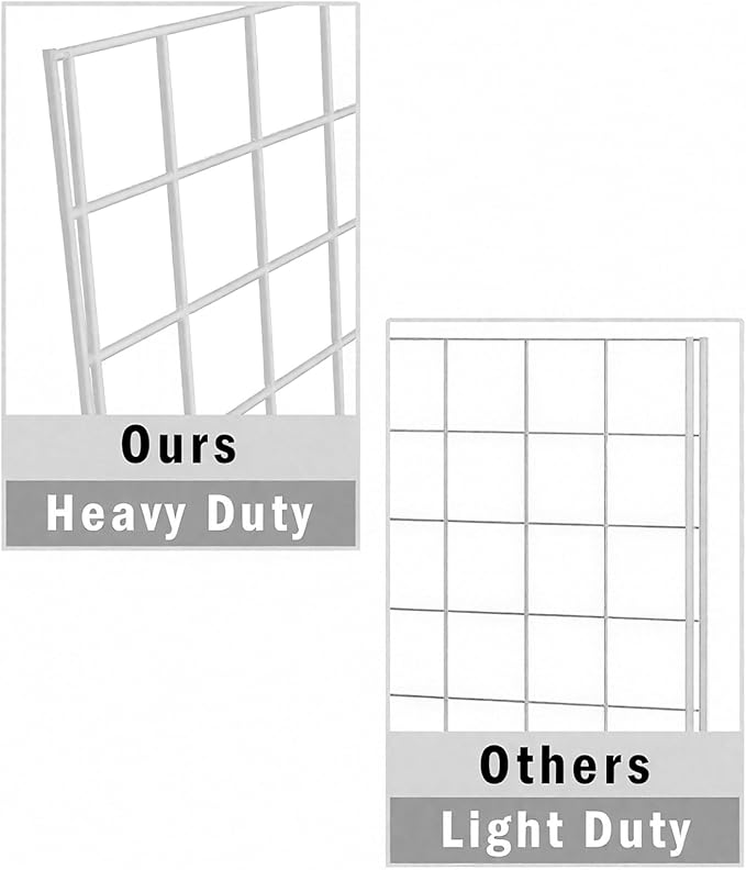 7RiversART Grid Wall Commercial Grade Gridwall Panels – Heavy Duty Grid Panel for Any Retail Display Wall Grid 2' Width x 7' Height, White (Pack of 3) Easily Portable