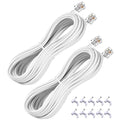 15FT Telephone Extension Cord Cable, Landline Phone Line Wire by YIENFBEV