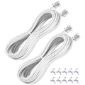 25FT Telephone Extension Cord Cable, Landline Phone Line Wire by YIENFBEV