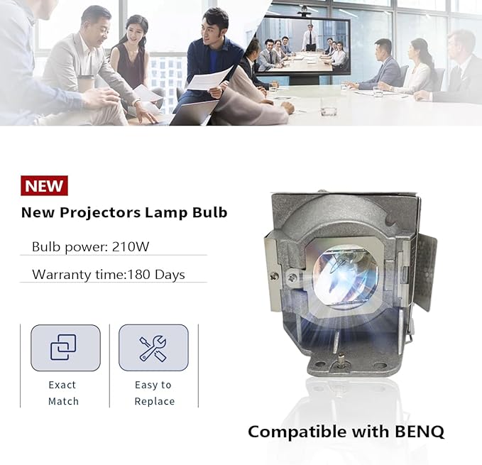 SORNEICDR 5J.J7L05.001/5J.J9H05.001/5J.JAH05.001/MC.JKY11.001/5J.JCL05.001 Projector Lamp Bulb Compatible with Benq W1070 W1070+ HT1075 W1080ST W1080ST+ MH630 MH680 HT1085ST W1070+W W108ST Projectors