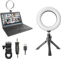 6" Ring Light Video Conference Kit, 5-Color 10-Brightness Clip-On Light by SHSYLVSEZM