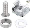 PATIKIL Rack Mount Cage Nut, Carbon Steel Rack Screws Zinc Square Snap-in Cage by PATIKIL