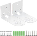 Sumnacon 2PCS Wall Mount Camera Shelf- Metal Small Wall Shelf with Adhesive,Universal Small Floating Shelf for Security Cameras, Speakers,White