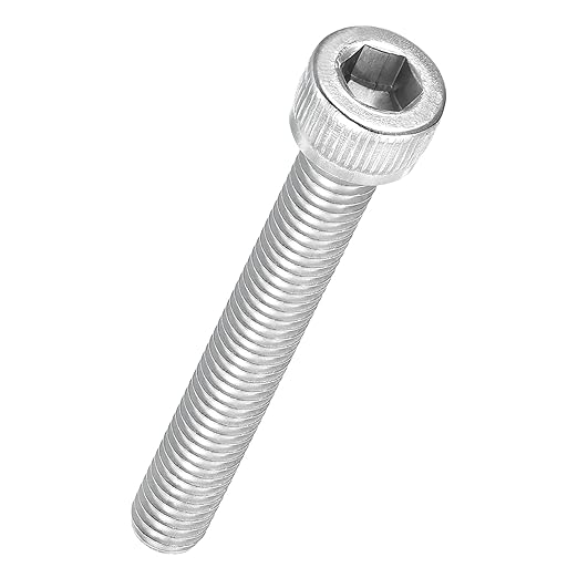 Kozelo 10pcs Socket Head Cap Screws - [M6-1 x 45mm] 304 Stainless Steel Allen Socket Drive for Electrical Motor 3D Printing Fan Engine Replacement Use, Silver