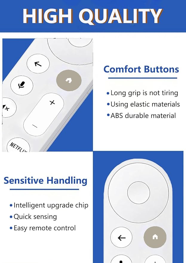 Upgrade New Replacemen Remote Voice Control Only for Chromecast-Google-TV 4K/ HD, for Google TV Streamer (4K) Box