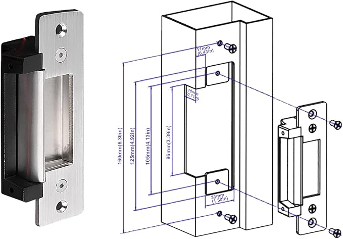 WiFi Access Control 400lb Holding Force Electic Magnetic Door Lock System Kit with Remote and Smartphone app Control, paired with Wireless Push Panel Switch (Electric Strike Lock kit)