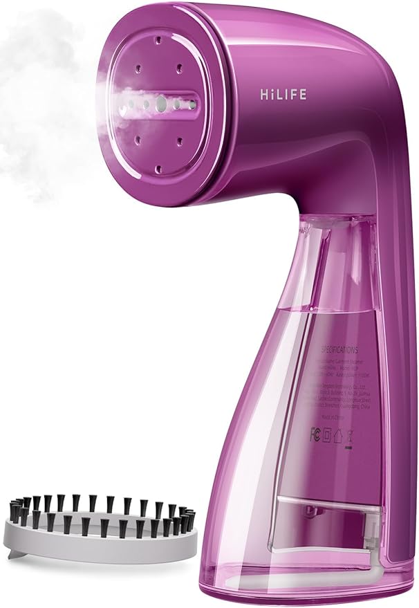 HiLIFE Steamer for Clothes, Portable Handheld Clothing Steamer (91-Orchid Purple)