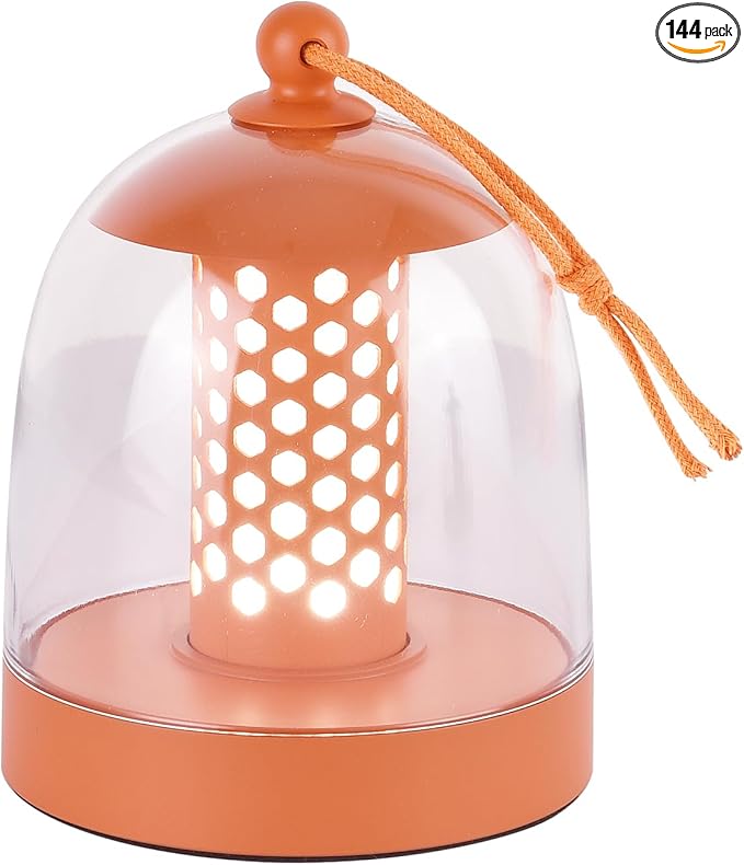 MKLK Camping Lantern, IPX4 Waterproof Touch Control LED Night Light, USB Rechargeable & Long Lasting Battery, Portable Hanging Tent Lamp for Outdoor Camping Hiking Backpacking,Orange