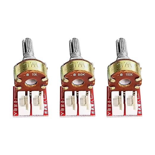 Double Gang Potentiometer Sound Control Module B10K/B50K/B100K for Auditory Projects Stereo Adjustment Board Double Gang Potentiometer