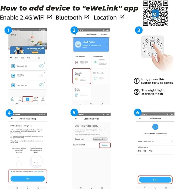 MHCOZY WiFi Smart Switch Relay Module for Home Automation,Add WIFI to access control garage door,eWelink app Remote Dry Contact,Compatible with Alexa,Google assistant (1CH WIFI Bluetooth)