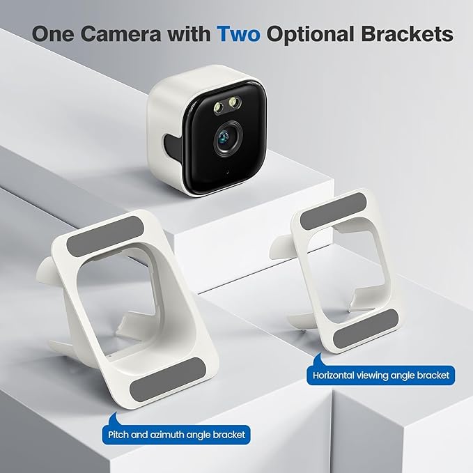 FEICAMYZX Indoor Security Camera, 3MP 2K Window Camera, 2.4GHz/5GHz WiFi, Starlight Night Vision, 24/7 Recording, 8ft Cable