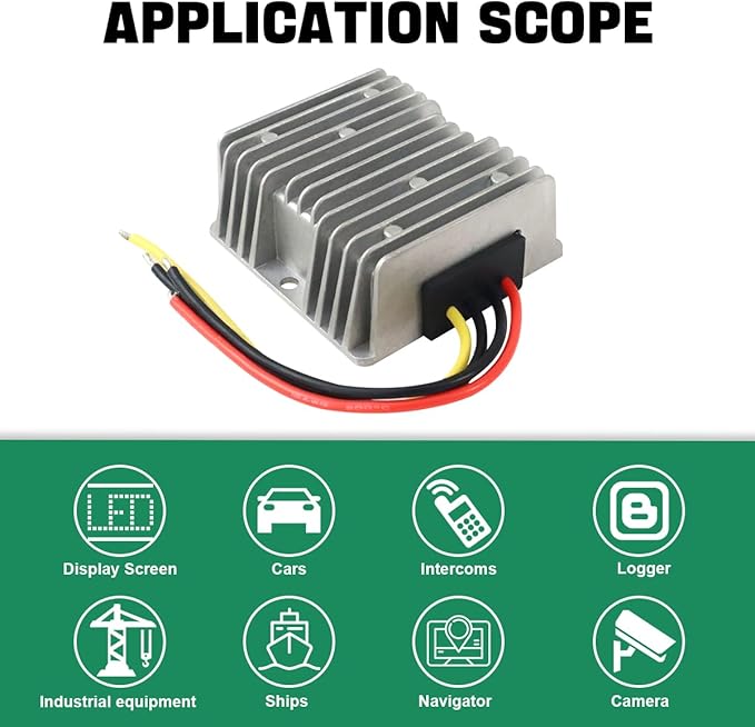 12V to 24V DC Step Up Converter 10A 240W, Boost Converter DC Power Converter, Waterproof Module Voltage Regulator, for Cars, Trucks, LED Light Strips