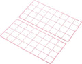 PATIKIL 16"x8" Wire Grid Panel, 2 Pack Board Photo Pictures Memo Display Grid Panels Hanging Organizer Wall Decorative Panel for Home Office Wedding, Pink