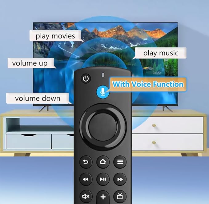 Voice Remote Replacement for Stick 4k 3rd Gen, Fit for Smart TV Stick/ 4K Max, 3rd Gen, 2nd Gen, Lite, Cube(1st Gen & 3nd Gen)