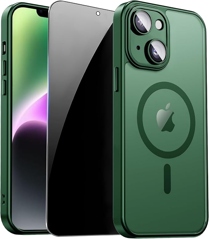 for iPhone 14 Plus Case with Privacy Screen Protector and Camera Protection by ZOZDOKG