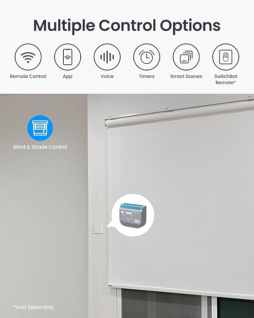 SwitchBot WiFi Switch 2PM Compatible with Alexa/Apple Home/Google Home, Power-Measuring Relay Switch Module with Integrated Bluetooth Repeater and Dry Contact, Wi-Fi 2.4 GHz, 16A (Pack of 4)