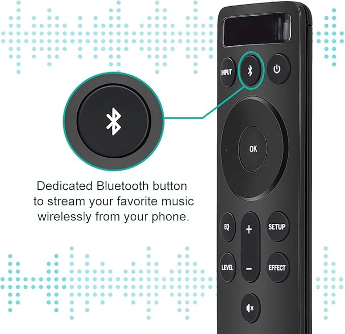 for Vizio Soundbars Bluetooth Backlit Display Remote Controller