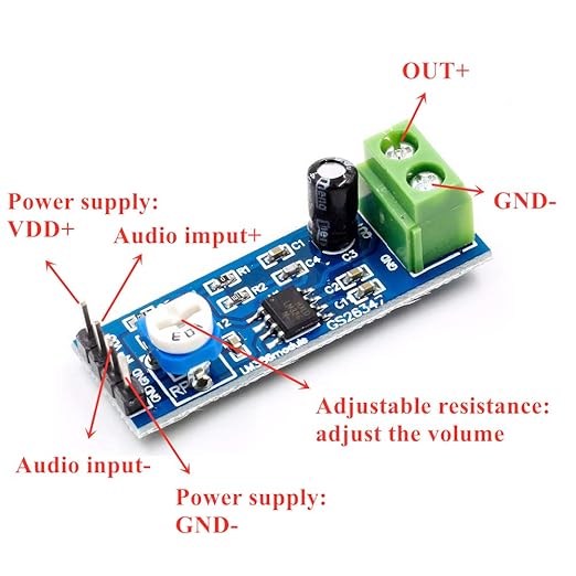 Onyehn 10pcs LM386 200 Times gain Audio Power Module for Arduino EK1236 (Amplifier Board Mono Power Amplifier 5V-12V 10K Adjustable)