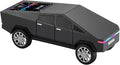 Futuristic Pickup Truck Bluetooth Speaker with LED Display Screen – Practical Gift Choice for Car Model Fans & Audio Users, TWS Stereo, FM Radio, USB/TF Playback, Front LED Headlights, Mic(Black)
