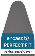 Encasa XO Ironing Board Cover and Pad 42"x14" - 4mm Felt Medium Iron Board Cover with Padding - Heat Resistant, Stain-Safe Dye, Non Slip Elastic Bungee Cord Tightening Iron Table Cover Grey