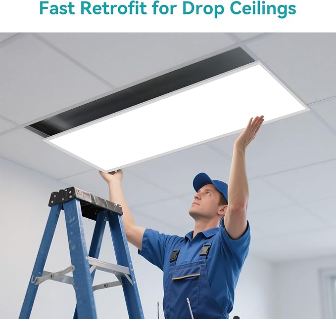 VocgoUU 2x4 LED Flat Panel Light – 12 Pack, 3 Wattage 40W/50W/60W & 4 CCT 3K/4K/5K/6K Selectable, 0-10V Dimmable, 6600LM, Drop Ceiling Troffer, ETL Listed, 100-277V Commercial Light