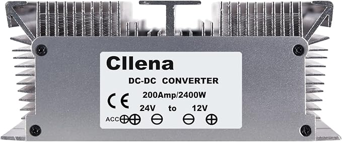 Cllena 24V to 12V Step Down Converter Voltage Regulator 200A 2400W Waterproof DC Buck Transformer Power Supply