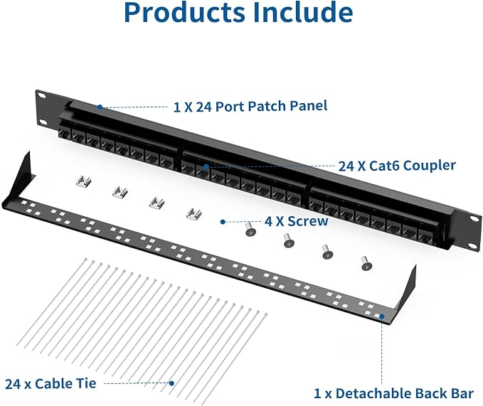 CableGeeker Patch Panel 24 Port Cat6 - Image 7
