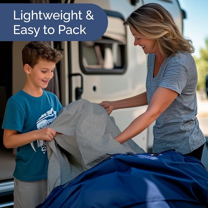 RV Short Queen Sheet Set 60 X 75 - 4 Piece RV Short Queen Bed Sheets - Soft, Breathable & Cooling - Designed for Bunks, Trailers & Campers - Fits 8” to 12" Mattress - Luxury Bedding - Heathered Grey