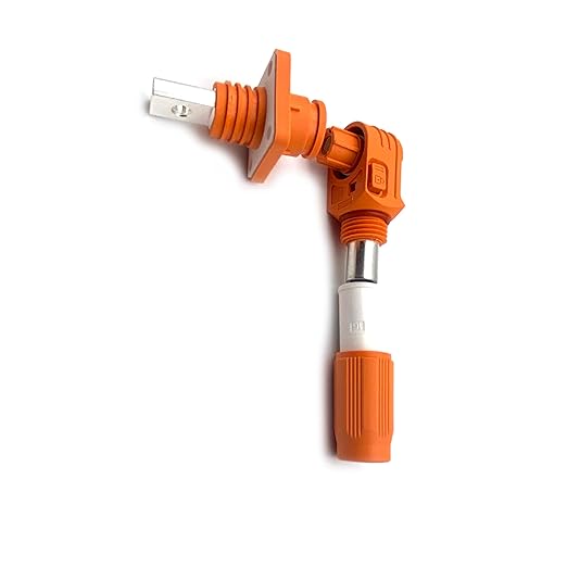 250A-350A 1500V Battery Energy Storage Connector, 70-120mm² High Current Connectors Quick Plug Terminal Orange Right Angle Plug and Socket IP67 Waterproof Power Adapter Threaded Wiring