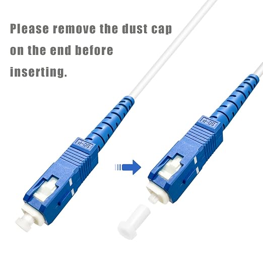 30ft SC to SC Fiber Optic Patch Cable, Armored Single Mode SC/UPC to SC/UPC - Image 4