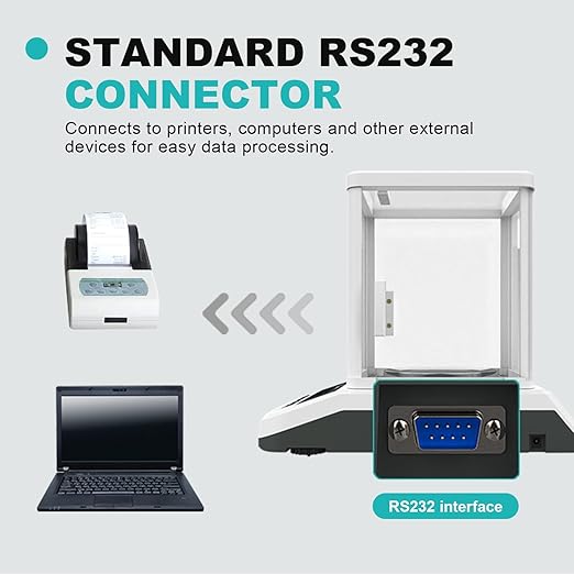 JOANLAB Analytical Balance 300g x 1mg Scale High Precision 0.001g Accuracy Digital Lab Scale for Laboratory Pharmacy Jewelry w/Front & Rear Display