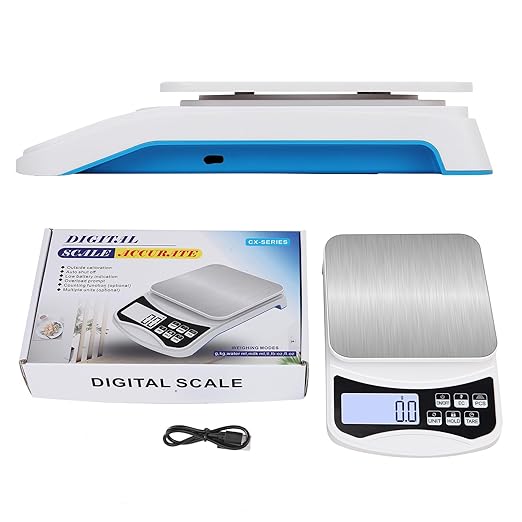 Digital Lab Scale 5000g x 0.1g LCD Display Analytical Balance Jewelry Scale with Charging Precision Electronic Scale Scientific Scale 0.1g Accuracy for Laboratory Kitchen Measurement